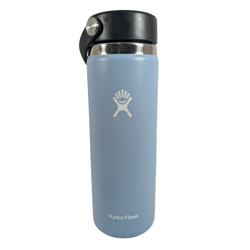 Hydro Flask 20 Oz Wide Mouth Flex Sip Lid Rain Blue Insulated Drink Bottle